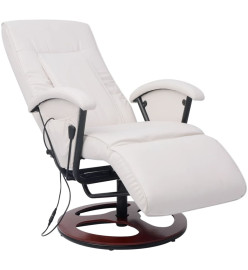 Fauteuil de massage shiatsu Blanc Similicuir