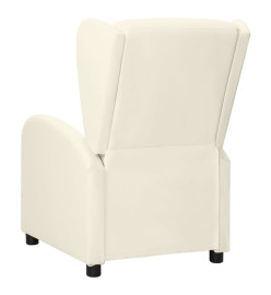 Fauteuil à oreilles crème similicuir