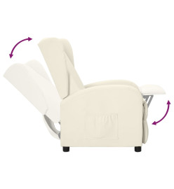 Fauteuil inclinable Crème Similicuir