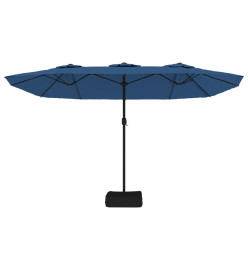 Parasol à double tête bleu azuré 449x245 cm