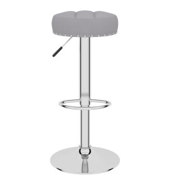 Tabourets de bar lot de 2 gris tissu