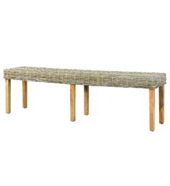 Banc 160 cm Rotin naturel kubu et bois de manguier massif