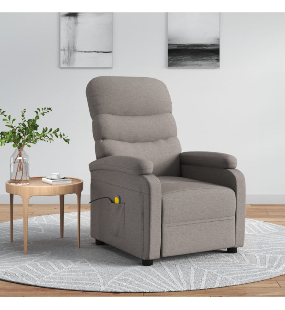 Fauteuil de massage Taupe Tissu