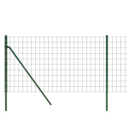 Clôture en treillis métallique vert 1x10 m acier galvanisé