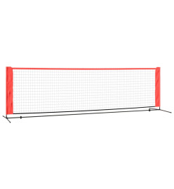 Filet de tennis Noir et rouge 300x100x87 cm Polyester