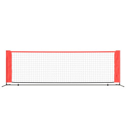 Filet de tennis Noir et rouge 300x100x87 cm Polyester