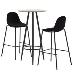 Ensemble de bar 3 pcs Tissu Noir