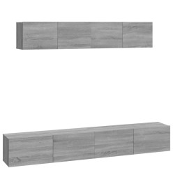 Ensemble de meubles TV 4 pcs Sonoma gris Bois d'ingénierie