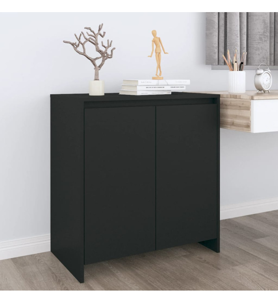 Buffet Noir 70x41x75 cm Bois d'ingénierie