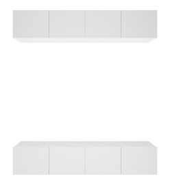 Meubles TV 4 pcs Blanc 80x30x30 cm Bois d'ingénierie