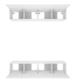 Meubles TV 4 pcs Blanc 80x30x30 cm Bois d'ingénierie