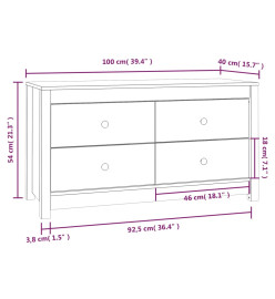 Armoire latérale 100x40x54 cm Bois de pin massif