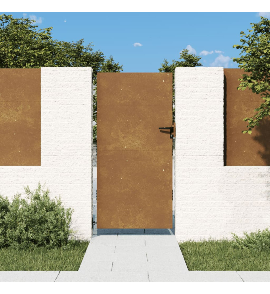 Portail de jardin 85x175 cm acier corten