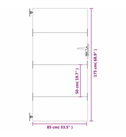 Portail de jardin 85x175 cm acier corten