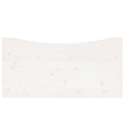 Dessus de bureau blanc 100x50x2,5 cm bois massif de pin