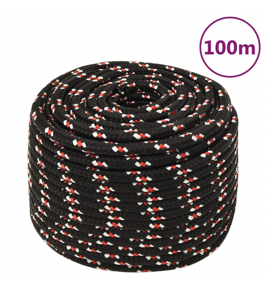 Corde de bateau Noir 12 mm 100 m Polypropylène