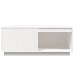 Table basse Blanc 100x101x40,5 cm Bois massif de pin