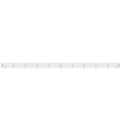 Clôture en treillis métallique et ancrage anthracite 0,8x25 m