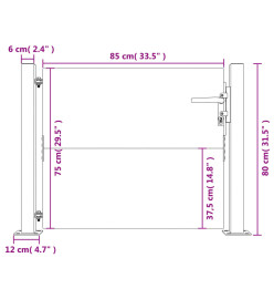 Portail de jardin 105x80 cm acier corten