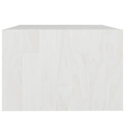 Table basse Blanc 75x50x33,5 cm Bois de pin massif