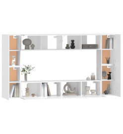 Ensemble de meubles TV 8 pcs Blanc Bois d'ingénierie