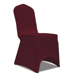 Housse de chaise extensible 4 pcs Bordeaux