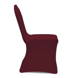 Housse de chaise extensible 4 pcs Bordeaux