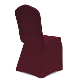 Housse de chaise extensible 4 pcs Bordeaux