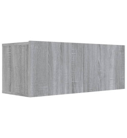 Meuble TV Sonoma gris 80x30x30 cm Bois d'ingénierie