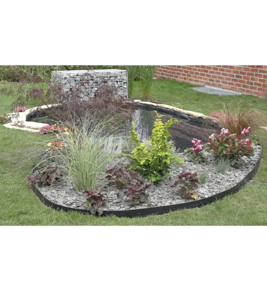 Nature Bordure de jardin 14 cm x 10 m 7 mm Noir