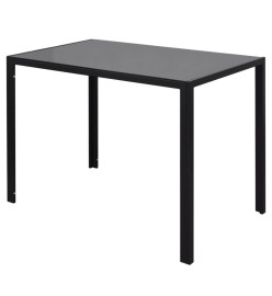 Ensemble de table à manger cinq pièces noir et blanc