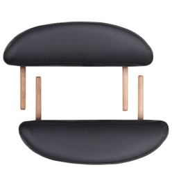 Table de massage pliable 4 cm d'épaisseur et 2 traversins Noir