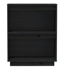 Armoire console Noir 60x34x75 cm Bois de pin solide