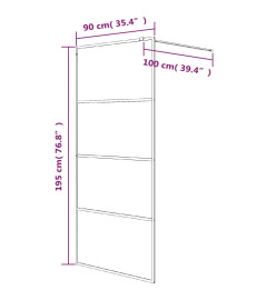 Paroi de douche Argenté 90x195 cm Verre ESG transparent