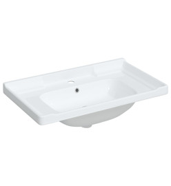 Évier de salle de bain blanc 81x48x23cm rectangulaire céramique