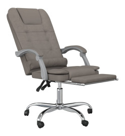 Fauteuil de massage inclinable de bureau Taupe Tissu