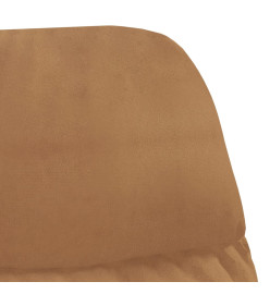 Chaise de relaxation avec repose-pied Taupe Similicuir daim