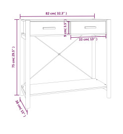 Table console Noir 82x38x75 cm Bois d'ingénierie