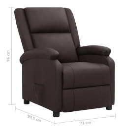 Fauteuil Marron Cuir véritable