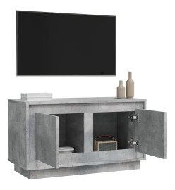 Meuble TV gris béton 80x35x45 cm bois d'ingénierie