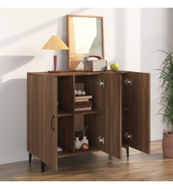 Buffet chêne marron 90x34x80 cm bois d'ingénierie