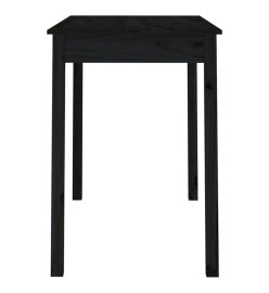 Table à manger Noir 110x55x75 cm Bois massif de pin