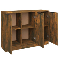 Buffet Chêne fumé 90,5x30x70 cm Bois d'ingénierie