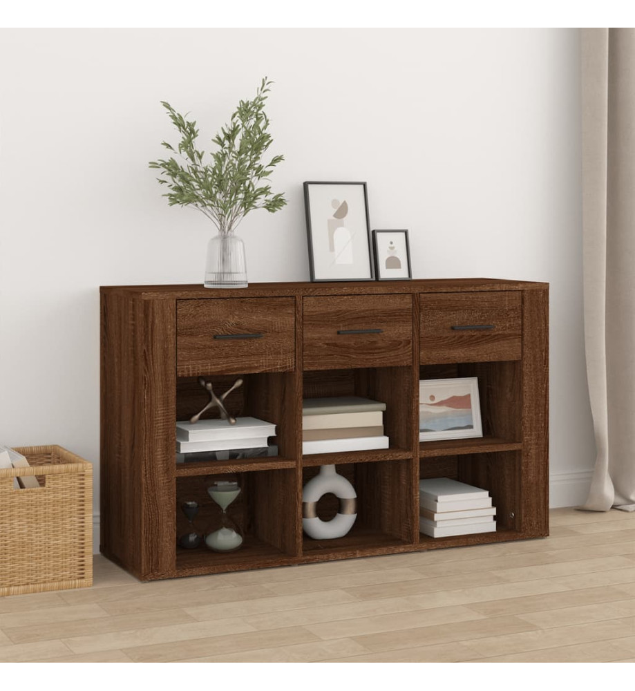 Buffet Chêne marron 100x30x59,5 cm Bois d'ingénierie