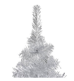 Sapin de Noël artificiel avec support argenté 210 cm PET