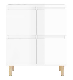 Buffets 3 pcs blanc brillant 60x35x70 cm bois d'ingénierie