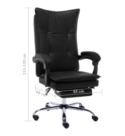 Chaise de bureau Noir Similicuir