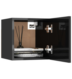 Meubles TV muraux 2 pcs Noir brillant 30,5x30x30 cm