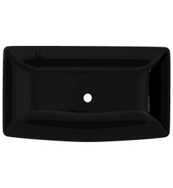 Vasque rectangulaire céramique Noir pour salle de bain