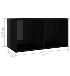 Meubles TV 4 pcs Noir brillant 72x35x36,5 cm Aggloméré